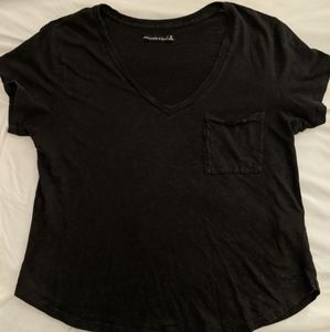 Abercrombie & Fitch Curved Hem Relaxed T Black M
